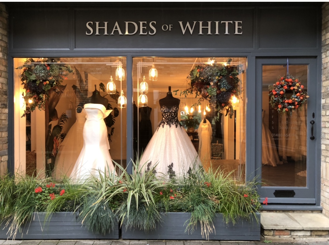 shades of white wedding dress